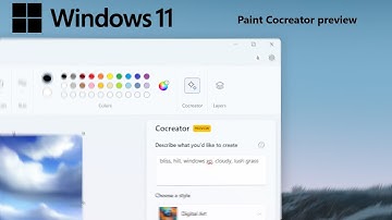 Windows 11, version 23H2 - taking a look at the Paint Image Creator preview