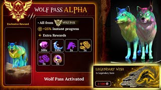 The wolf - NEW [ALPHA PASS] UNLOCKED 🐺 & 100 orbs WISH || New legendary armor! 💎