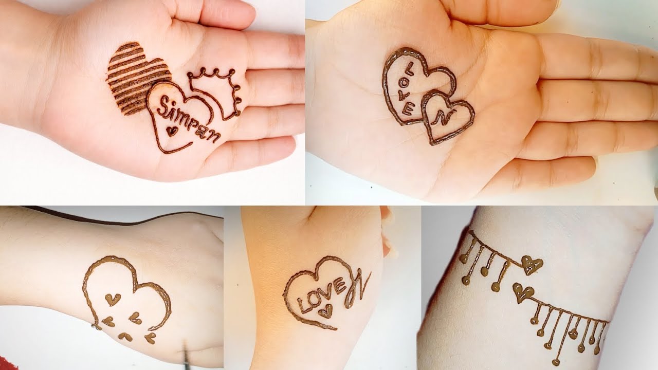 Heart shape mehndi design ♥️| Valentine's week special mehndi designs | Love Name mehendi design