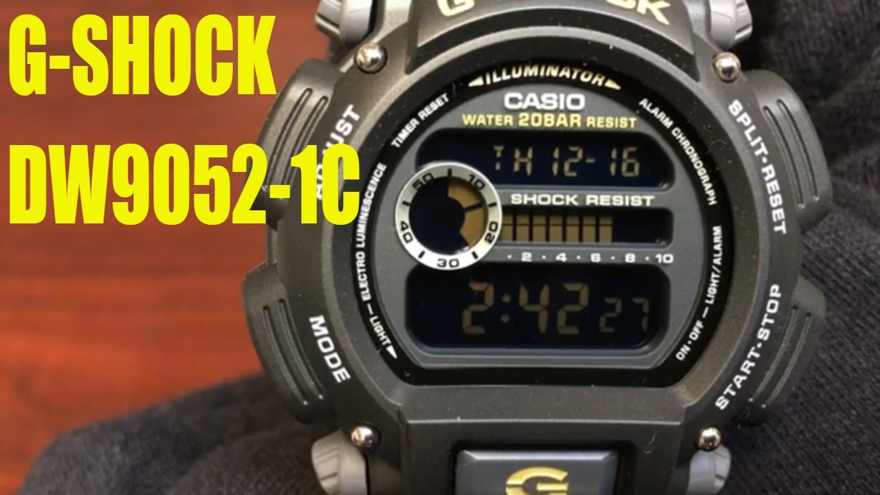 G-Shock Digital Sports Military Style Watch DW9052-1C - YouTube