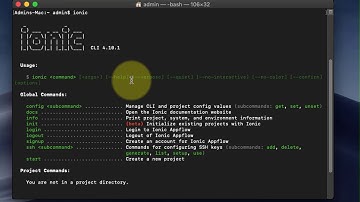 How to install Ionic Framework on MacOS for iOS Development