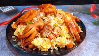Easy And Best Vegetables Rice With Seafood. Vegetable Rice Recipe Inspired by Mum. #vlogmas2021