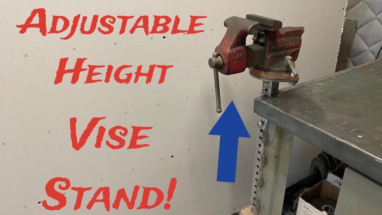 Making an Adjustable Height Vise Stand! YouTube