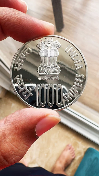 Indian 1000 Rupees silver commemorative coin #coin #status #short #currency #collection #silvercoins
