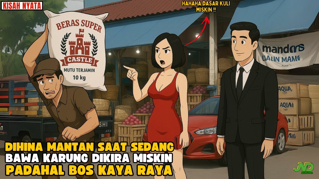 DIHINA MANTAN SAAT SEDANG BAWA KARUNG DIKIRA MISKIN PADAHAL BOS KAYA RAYA || ANIMASI AZAB