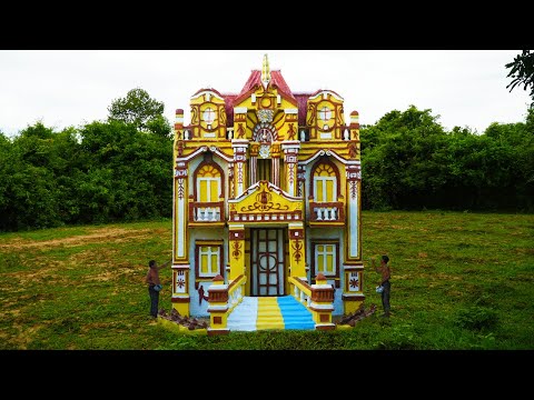Build A Modern 3-Story Villa House By Wood, Bamboo, Mud And Colors [full video]