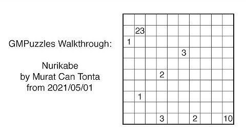 GMPuzzles - 2021/05/01 - Nurikabe by Murat Can Tonta