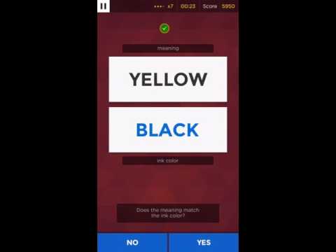 Peak brain training app: True Color - 21,950 score