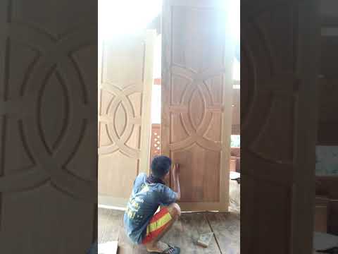 Cara Contoh membuat  pintu jati ukiran mewah rumah  