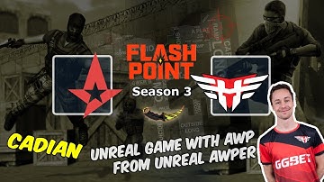 CadiaN - Unreal game with AWP from unreal AWPER, Astralis vs Heroic, Flashpoint 3