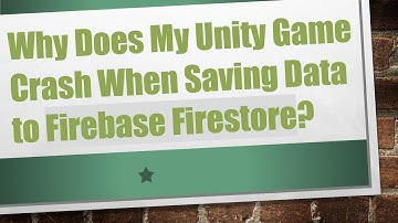 Why Does My Unity Game Crash When Saving Data to Firebase Firestore?