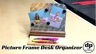 In this video I build a desk organizer for pens, pencils, markers, etc that also has a metal display that can be used for pictures, to-do 
