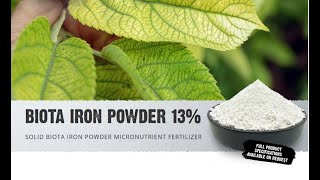 Biota Iron Powder Advantages