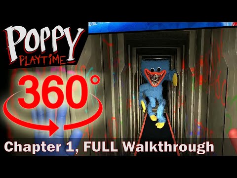 видео: 360° VR, Poppy Playtime - Chapter 1, FULL GAME - Walkthrough, Gameplay, No Commentary, 4K
