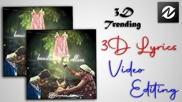Trending 3D Lyrics video editing like Ae Effect 🔥 Node video Tutorial | Goutham Editz