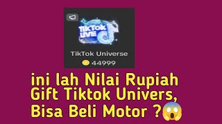 Turns out this is how much the TikTok Univers gift is worth if converted into Rupiah.