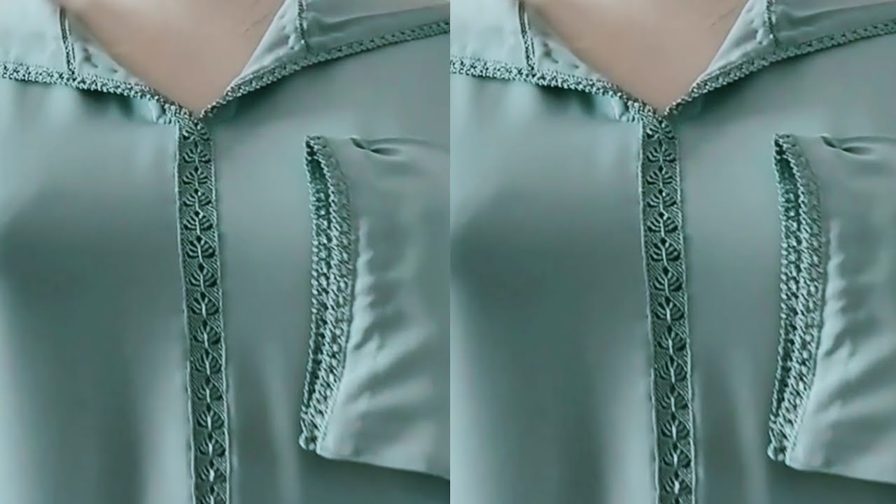 جديد خياطة جلابة الراندة مع المعلم زهير راندة القلب لمشبك على طول الهبطة بطريقة مبسطة lm3alem zohayr