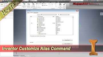 Inventor Customize Alias Command Basic Tutorial For Beginner