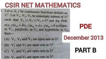 December 2013 ll CSIR NET MATHEMATICS II Partial Differential Equation Part B