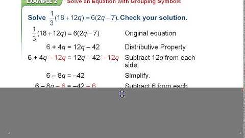 Lesson 4 Solving Equations w Variables on Both Sides