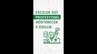 Excel'de PROFESYONEL Görünmenizi Sağlayacak 3 ipucu | Excel 751 | #shorts