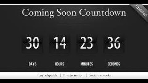 Countdown clock in JS using HTML & CSS | JavaScript Tutorials | Web Development Tutorials