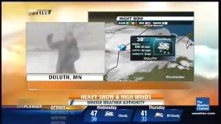 Mike Seidel The Weaher Channel Duluth, MN Blizzard on the Lake 2-29-2012