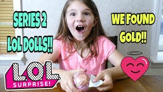 Lol series 2! we found gold balls!!! #collectlol