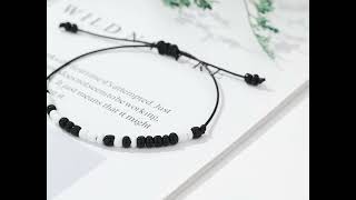 Couples Bracelets, I Love You Morse Code Bracelet