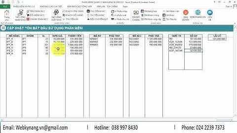 Khai báo Tồn kho, Công nợ, Tiền trước khi bắt đầu dùng phần mềm WPRO 2.0