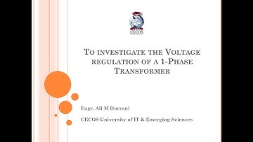 To investigate the Voltage regulation of a 1‐Phase Transformer on MULTISIM