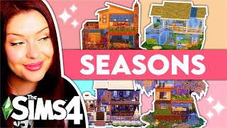Building Dollhouses in The Sims 4 As Different Seasons \/\/ Sims 4 Build Challenge