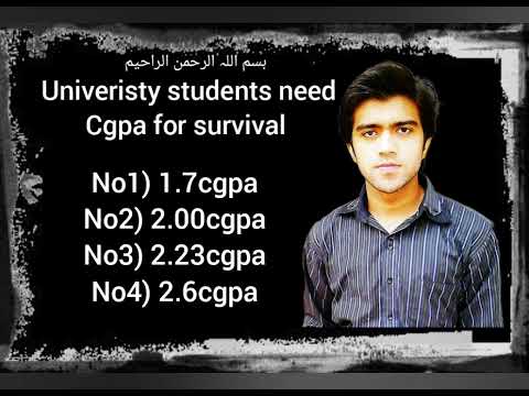 Gc univeristy students layyah need cgpa for survival otherwise drop out
