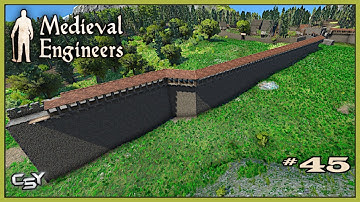 Medieval Engineers - 45 - Wall Work Along The Road | Amazing Building, Survival Game
