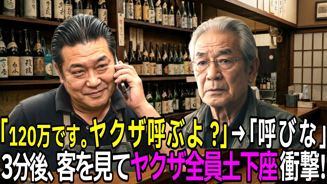 ぼったくり居酒屋「120万です。ヤクザ呼ぶよ？」老人「呼びな」→3分後、ヤクザが老人の顔を見た瞬間泣き崩れて土下座した理由…【スカッとする話】