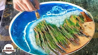 How to make OCEAN CLOCK vs WOOD - Awesome ideas from Epoxy Resin | Woodworking Art