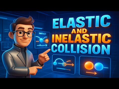 Elastic and Inelastic collisions || 11th class || 3D animation video