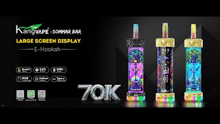 Kangvape | Sommar Bar 70K, Large Screen E-Hookah Vape ,70000 E-Shisha Vaping Review.