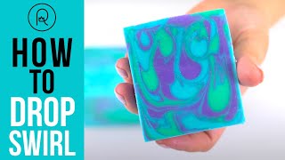 How to Do a Basic Drop Swirl in Cold Process Soap | Royalty Soaps