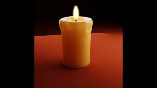 3D Model of an animated candle  #blendercourse