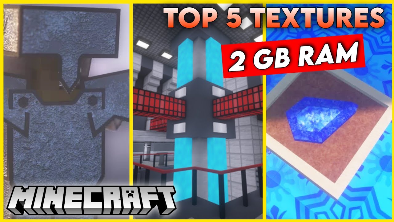 TOP 5 TEXTURE PACKS FOR LOW END PC [1.17+] || 2GB RAM - YouTube