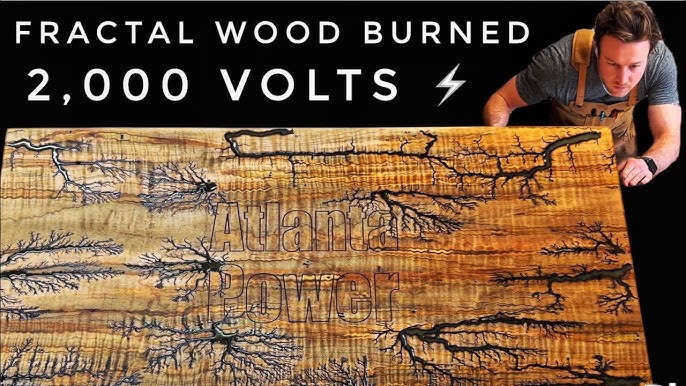 Fractal Wood Burning Machine Set with Neon Light UK
