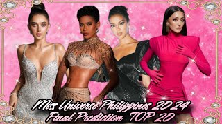 Miss Universe Philippines 2024 Final Prediction TOP 20 - Part 1