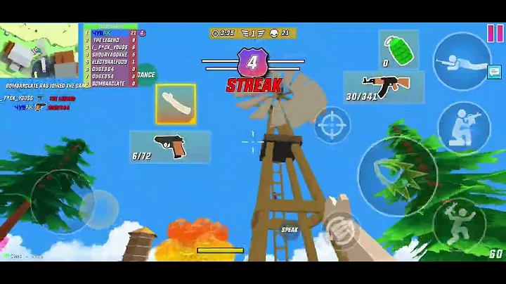 Dude Theft Wars Multiplayer | AK-47 Noob gameplay |  Noobtown Online 48 kills 7 deaths