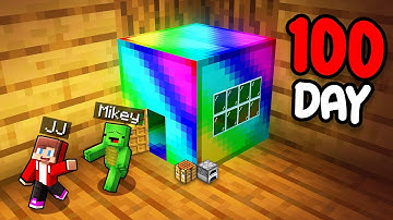 Mikey and JJ Survive 100 Days inside OP Block in Minecraft (Maizen)