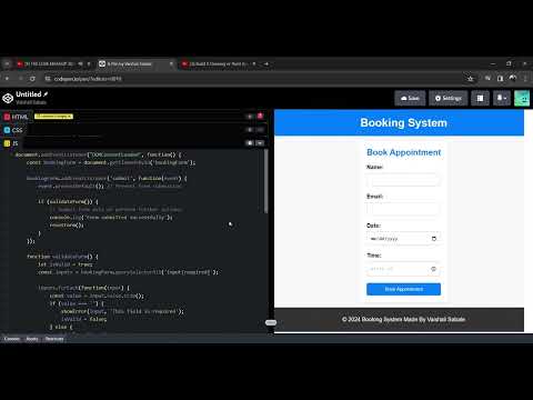 Simple & Clean  Booking Website template with Source Code || HTML, CSS and Javascript by Vaishali