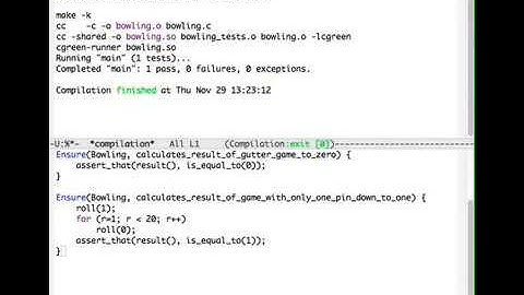Bowling TDD Kata with Cgreen