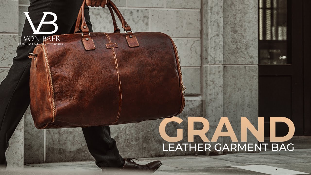 Grand Leather Garment Bag — Leather Suit Bag/Carrier, Men's