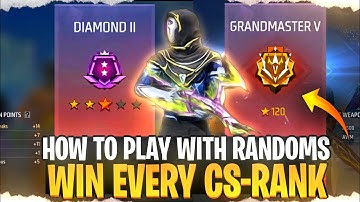 WIN EVERY CS RANK WITH RANDOM PLAYERS | CLASH SQUAD RANKED TIPS AND TRICKS | FREE FIRE 🤔