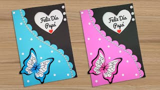 ✨✨Tarjeta para el Día del Padre🦋 Card Fathers Day 💖 Easy and Beautiful card for father&#39;s day